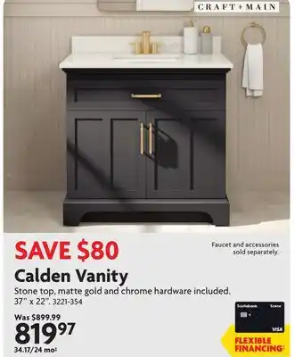 Home Hardware Calden Vanity offer