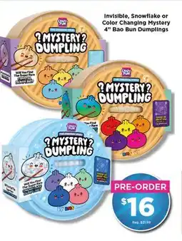 Showcase Invisible, Snowflake or Color Changing Mystery 4 Bao Bun Dumplings offer