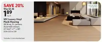 Home Hardware SPC Luxury Vinyl Plank Flooring offer