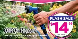 Showcase FLASH SALE GRO-Hose BLUE 75ft Expandable Hose With Sprayer Nozzle offer