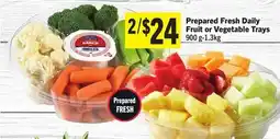 Foodland Prepared Fresh Daily Fruit or Vegetable Trays offer
