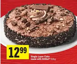 Foodland Single Layer Cake made with KitKat offer