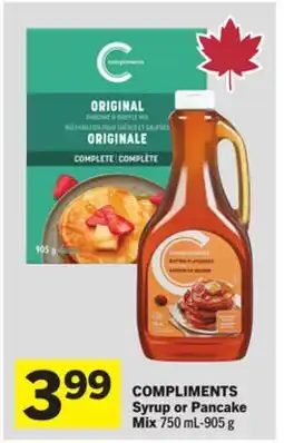 Foodland COMPLIMENTS Syrup or Pancake Mix offer