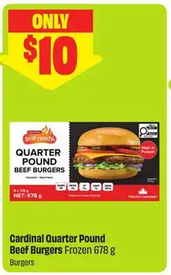FreshCo Cardinal Quarter Pound Beef Burgers Frozen offer