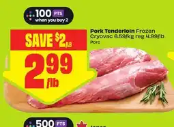 FreshCo Pork Tenderloin Frozen Cryovac 6.59/kg offer