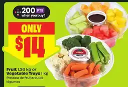 FreshCo Fruit 1.36 kg or Vegetable Trays 1 kg offer