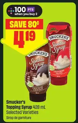 FreshCo Smucker's Topping Syrup 428 mL Selected Varieties offer