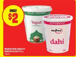 FreshCo Modhani Dahi Yogurt or Halal 2% or 3.2% Yogurt offer