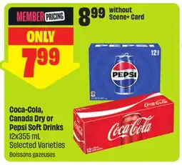 FreshCo Coca-Cola, Canada Dry or Pepsi Soft Drinks 12x355 mL Selected Varieties offer
