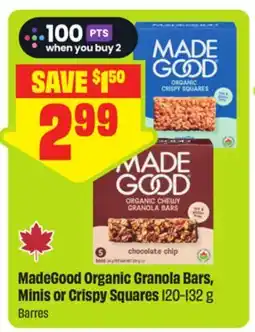 FreshCo MadeGood Organic Granola Bars, Minis or Crispy Squares offer