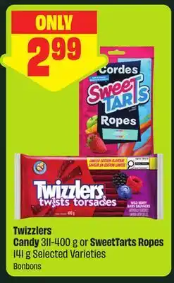 FreshCo Twizzlers Candy 391-400 g or SweetTarts Ropes 141 g Selected Varieties offer