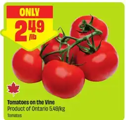 FreshCo Tomatoes on the Vine Product of Ontario 5.49/kg offer