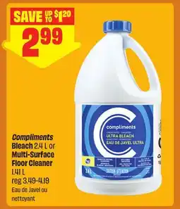 FreshCo Compliments Bleach 2.4 L or Multi-Surface Floor Cleaner 1.41 L offer