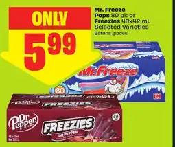 FreshCo Mr. Freeze Pops 80 pk or Freezies 48x42 mL Selected Varieties offer