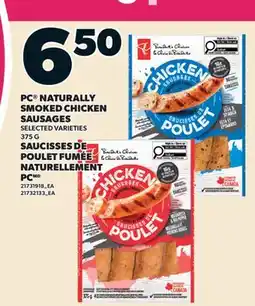 Valu-mart SAUCISSES DE POULET FUMÉE NATURELLEMENT PC offer