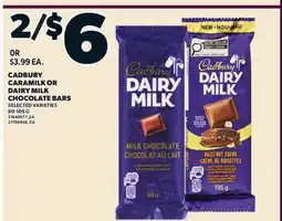 Valu-mart CADBURY CARAMILK OR DAIRY MILK CHOCOLATE BARS offer