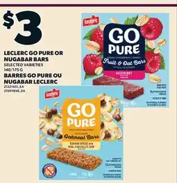 Valu-mart BARRES GO PURE OU NUGABAR LECLERC, 140/175 G offer