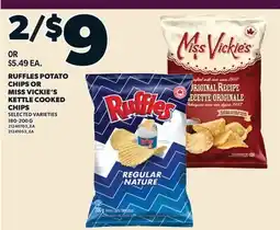 Valu-mart RUFFLES POTATO CHIPS OR MISS VICKIE'S KETTLE COOKED CHIPS offer