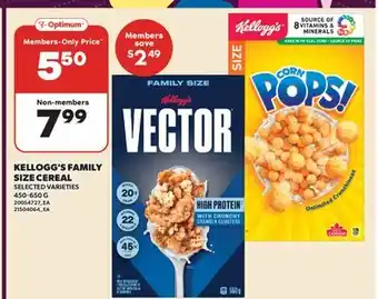Valu-mart KELLOGG'S FAMILY SIZE CEREAL offer