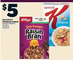 Valu-mart KELLOGG'S PREMIUM CEREAL offer