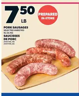 Valu-mart SAUCISSES DE PORC offer