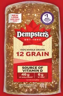 Food Basics DEMPSTER'S WHOLE GRAIN OR PROTEIN BREAD 600 G SIGNATURE BUNS 6 - 12'S offer