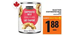 Food Basics SELECTION EVAPORATED MILK offer