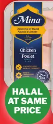 Food Basics PRIME OR MINA HALAL BONELESS SKINLESS CHICKEN BREAST FAMILY PACK offer