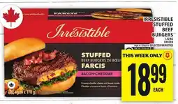 Food Basics IRRESISTIBLE STUFFED BEEF BURGERS offer