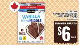 Food Basics SELECTION VANILLA IN THE MIDDLE MINI SANDWICHES offer