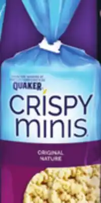 Food Basics QUAKER CRISPY MINIS 100 - 199 QUAKER DIPPS OR CHEWY BARS 120 - 156 offer