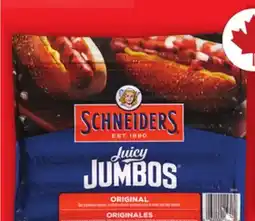 Food Basics SCHNEIDERS JUICY JUMBOS, SMOKED SAUSAGES OR MINA HALAL CHICKEN WIENERS offer