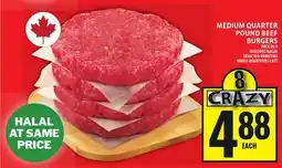 Food Basics MEDIUM QUARTER POUND BEEF BURGERS offer