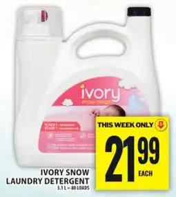 Food Basics IVORY SNOW LAUNDRY DETERGENT offer