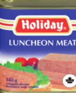 Food Basics HEREFORD OR HOLIDAY LUNCHEON MEAT 320 - 340 G MAPLE LEAF FLAKES 156 G offer