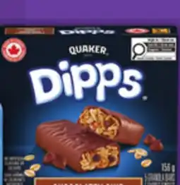 Food Basics QUAKER CRISPY MINIS 100 - 199 QUAKER DIPPS OR CHEWY BARS 120 - 156 offer