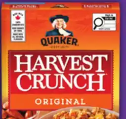 Food Basics QUAKER LIFE CEREAL 450 G HARVEST CRUNCH offer