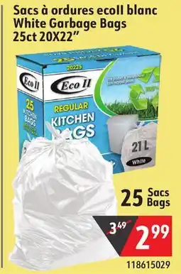 Sushi Shop Eco II White Garbage Bags offer