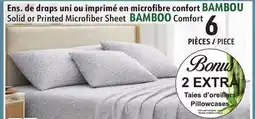 Sushi Shop Solid or Printed Microfiber Sheet BAMBOO Comfort offer