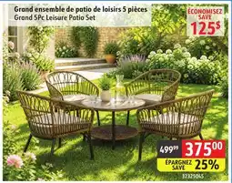 Sushi Shop Grand 5Pc Leisure Patio Set offer