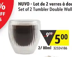Sushi Shop NUVO Set of 2 Tumbler Double Walled Ribbed offer