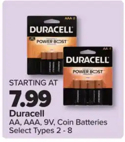 PharmaChoice Duracell AA, AAA, 9V, Coin Batteries offer