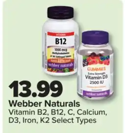 PharmaChoice Webber Naturals Vitamin B2, B12, C, Calcium, D3, Iron, K2 offer