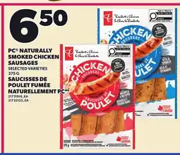Independent Grocer PC NATURALLY SMOKED CHICKEN SAUSAGES offer