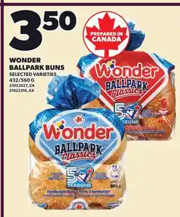 Independent Grocer WONDER BALLPARK BUNS, 432/560 G offer