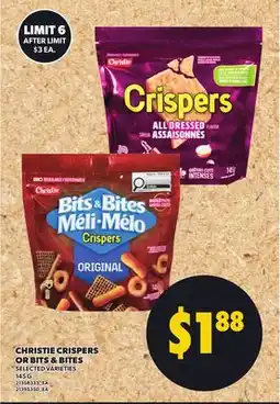 Independent Grocer CHRISTIE CRISPERS OR BITS & BITES offer