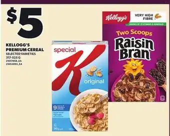 Independent Grocer KELLOGG'S PREMIUM CEREAL offer