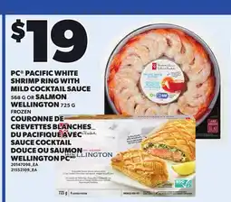 Independent Grocer PC PACIFIC WHITE SHRIMP RING WITH MILD COCKTAIL SAUCE OR SALMON WELLINGTON offer