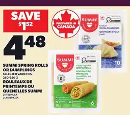 Independent Grocer SUMM! SPRING ROLLS OR DUMPLINGS offer