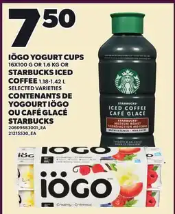 Independent Grocer IÖGO YOGURT CUPS 16 x 100 g or 1.6 kg or STARBUCKS ICED COFFEE offer